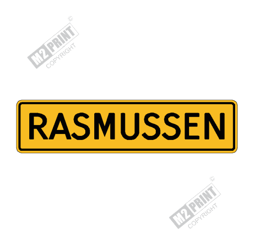 Truckerskilt - Nummerplade med navn gul