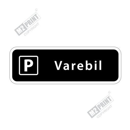 Parkeringsskilt - Varebil sort