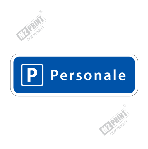 Parkeringsskilt - Personale blå